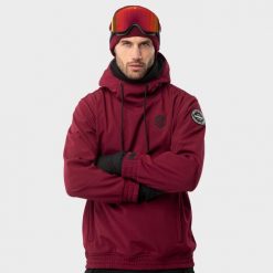 Kurtka snowboardowa męska W1 Groenland. Brązowe kurtki męskie SIROKO, l, bez wzorów, z softshellu, bez kaptura. Za 844.00 zł.