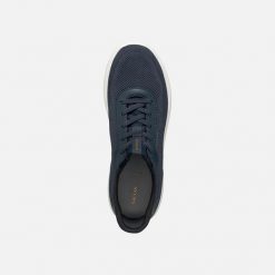 Sneakersy damskie Geox Spherica Plus A. Niebieskie obuwie sportowe damskie Geox, bez wzorów. Za 470.00 zł.