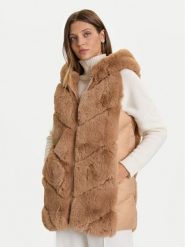 Rinascimento Płaszcz zimowy CFC0122220003 Beżowy Regular Fit. Brązowe płaszcze damskie Rinascimento, na zimę, s, bez wzorów, z syntetyku, bez kaptura. Za 529.99 zł.