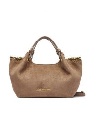 LOVE MOSCHINO Torebka JC4221PP0PKF110A Beżowy. Brązowe torebki do ręki damskie Love Moschino, bez wzorów, z materiału, bez dodatków. Za 919.99 zł.