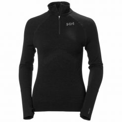 Bluza damska 1/2 zip Helly Hansen h1 pro lifa seamless. Czarne bluzy damskie Helly Hansen, l, bez wzorów, bez kaptura. Za 596.00 zł.