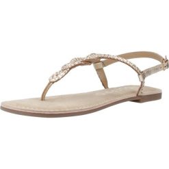 Sandały GIOSEPPO ZUPANJA Złoty. Żółte sandały damskie Gioseppo, bez wzorów, ze skóry, bez obcasa, bez zapięcia. Za 189.99 zł.