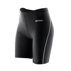 Szorty damskie Spiro Bodyfit. Czarne szorty sportowe damskie SPIRO, s, bez wzorów, z materiału, sportowe. Za 80.60 zł.