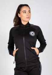 Montana Kurtka dresowa - Czarny. Czarne kurtki sportowe damskie GORILLA WEAR, xs, bez wzorów, z dresówki, bez kaptura, na fitness i siłownię. Za 275.00 zł.