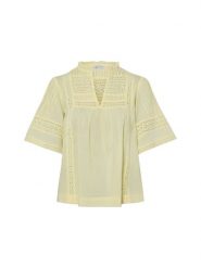 Marie Lund Bluzka Kobiety Bawełna (100%) żółty, S. Żółte bluzki damskie Marie Lund, s, bez wzorów, z bawełny, bez kołnierzyka, bez ramiączek. Za 149.95 zł.