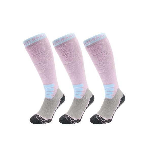 Skarpety narciarskie Powder Boss damskie z wełny merino Pro, 3 sztuki, fioletowe. Fioletowe skarpety damskie POEDERBAAS, bez wzorów, z elastanu. W wyprzedaży za 329.62 zł.