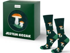 Soxo Kolorowe Męskie Skarpetki SOXO Jestem kozak w opakowaniu 4045. Skarpety męskie Soxo, bez wzorów. Za 32.99 zł.