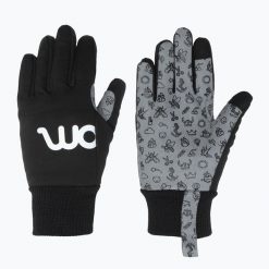 Rękawiczki rowerowe dziecięce woom Warm Tens black. Czarne rękawiczki dziecięce WOOM, bez wzorów. Za 89.99 zł.