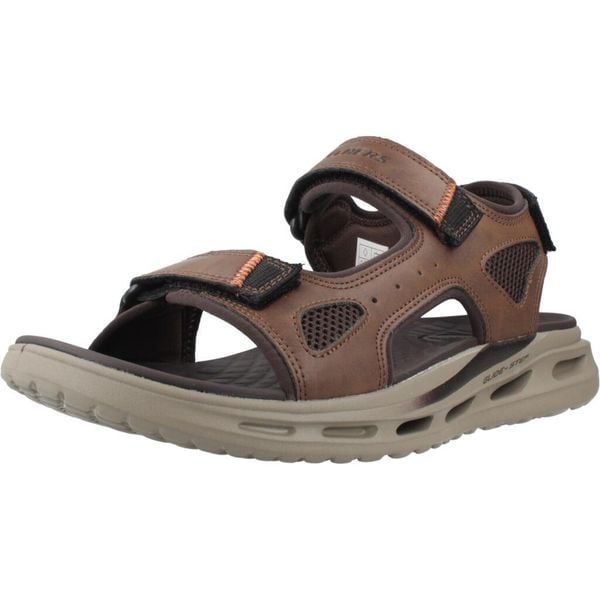 Sandały SKECHERS ORVAN SD GAMBLE Brązowy. Brązowe sandały męskie Skechers, z syntetyku, bez zapięcia. Za 279.99 zł.