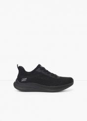 Sneakersy Skechers z pianką memory. Czarne obuwie sportowe damskie bonprix, bez wzorów. Za 279.99 zł.