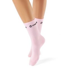 Skarpetki do jogi Moonholi Ideal Grip z naturalnej bawełny. Czerwone skarpety damskie MOONHOLI, bez wzorów, z bawełny. Za 39.00 zł.
