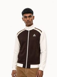 Bluza z pełnym zamkiem błyskawicznym Le Coq Sportif Heritage. Brązowe bluzy męskie le coq sportif, l, bez wzorów, z bawełny, bez kaptura. Za 435.00 zł.