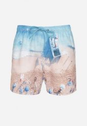 Beżowe Kąpielówki ze Wzorem Palm Lillemea. Brązowe kąpielówki męskie Born2be, l, bez wzorów. Za 39.99 zł.