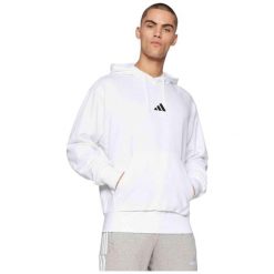 Bluza z kapturem adidas Essentials Feelcozy. Białe bluzy męskie Adidas, xl, bez wzorów, z materiału, z kapturem, na fitness i siłownię. Za 226.40 zł.