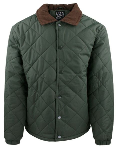 Przejściowa (Delikatnie Ocieplona) Kurtka Pikowana - Brave Soul - Ciemna Oliwka. Zielone kurtki męskie Brave Soul, na jesień, m, bez wzorów, z materiału, bez kaptura. Za 235.00 zł.