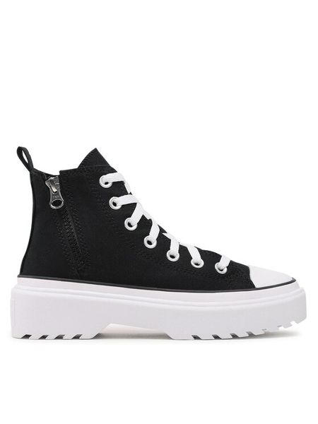 Converse Trampki Chuck Taylor All Star Lugged Lift Hi A03011C Czarny. Czarne trampki i tenisówki damskie Converse, bez wzorów, z materiału, retro, bez zapięcia. Za 209.99 zł.