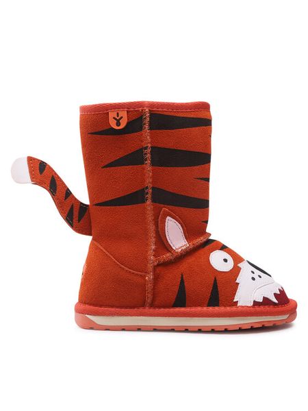 EMU Australia Śniegowce Tiger K10686 Pomarańczowy. Brązowe buty zimowe chłopięce Emu Australia, bez wzorów, ze skóry, bez zapięcia. Za 499.99 zł.