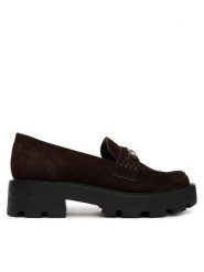 Guess Loafersy FLFYA2 SUE14 Brązowy ciemny. Brązowe mokasyny damskie Guess, ze skóry. Za 544.99 zł.