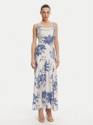 Guess Sukienka wieczorowa W5GT10 WF1T2 Écru Slim Fit. Sukienki damskie Guess, s, z aplikacjami, z syntetyku, wizytowe, bez kołnierzyka, bez ramiączek. Za 349.99 zł.