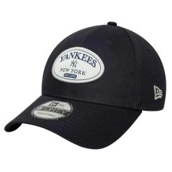 Czapka z daszkiem męska Patch 9FORTY New York Yankees Cap. Czarne czapki i kapelusze męskie New Era, bez wzorów, z materiału, sportowe. Za 119.99 zł.