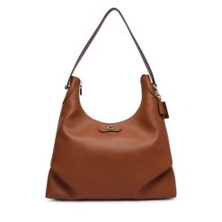 Torebka Guess. Brązowe torebki do ręki damskie Guess, z aplikacjami, klasyczne, bez dodatków. Za 634.99 zł.