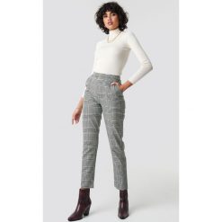 NA-KD Classic Spodnie garsonkowe z wysokim stanem w kratę - Grey,Multicolor. Spodnie materiałowe damskie marki NA-KD Classic. Za 202.95 zł.