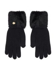 Guess Rękawiczki Damskie AW5668 POL02 Czarny. Czarne rękawiczki damskie Guess, z aplikacjami, z dzianiny. Za 194.99 zł.