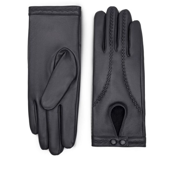 Rękawiczki Damskie Lasocki. Czarne rękawiczki damskie Lasocki, bez wzorów. Za 119.99 zł.