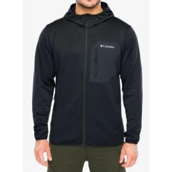 Bluza polarowa męska Columbia Tall Heights Hooded Grid Fleece Full Zip. Czarne bluzy męskie Columbia, m, bez wzorów, z polaru, bez kaptura. Za 415.79 zł.