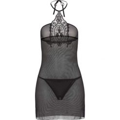 Koszulka nocna + stringi "ouvert" (2 części) bonprix czarny. Koszule nocne damskie marki bonprix. Za 32.99 zł.