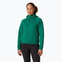 Bluza damska Helly Hansen HP Ocean Full Zip Jacket 2.0. Zielone bluzy damskie Helly Hansen, bez wzorów, bez kaptura. W wyprzedaży za 544.00 zł.