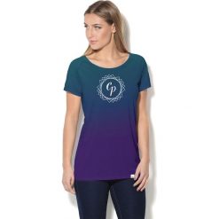 Colour Pleasure Koszulka CP-034 291 fioletowo-turkusowa r. XL/XXL. T-shirty damskie Colour Pleasure. Za 70.35 zł.
