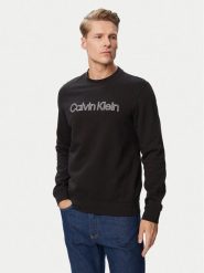 Calvin Klein Bluza LV04RG281G Czarny Classic Fit. Czarne bluzy męskie Calvin Klein, l, bez wzorów, z bawełny, bez kaptura. Za 369.99 zł.