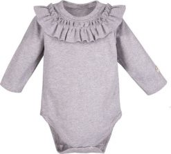 Ewa Klucze BODY niemowlęce wyprawka SIMPLY COMFY FALBAN SZARY Ewa Klucze 68. Szare body niemowlęce Ewa Klucze, bez wzorów, bez ramiączek. Za 37.99 zł.