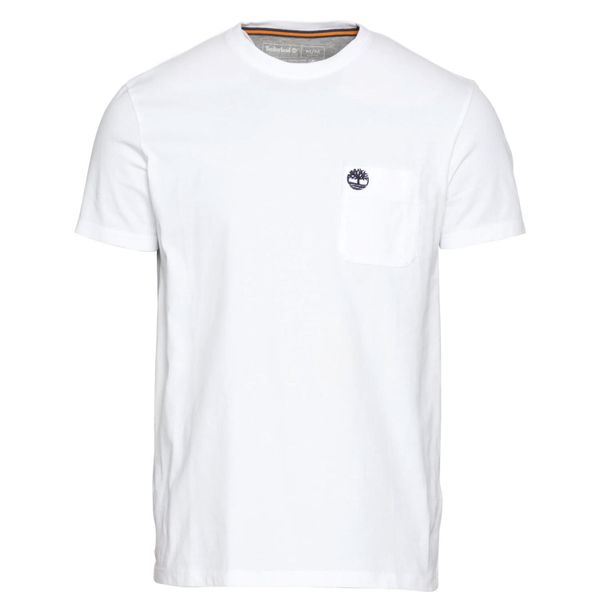T-Shirt Dunstan River Rozmiar L Biały - TB0A2CQY100. Białe t-shirty męskie Timberland, l, bez wzorów, z bawełny, klasyczne, bez kołnierzyka. Za 148.35 zł.