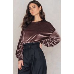 NA-KD Party Aksamitna bluza z detalami - Purple. Bluzy damskie marki NA-KD Party. Za 133.95 zł.