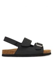Calvin Klein Sandały Velcro V3X2-83328-0315 D Czarny. Czarne sandały chłopięce Calvin Klein, ze skóry, bez zapięcia. Za 379.99 zł.