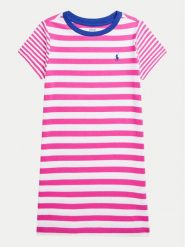 Polo Ralph Lauren Sukienka codzienna 312957122002 Różowy Regular Fit. Czerwone sukienki dla dziewczynek Polo Ralph Lauren, bez wzorów, z bawełny, bez ramiączek. Za 239.99 zł.