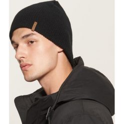 Czapka - Czarny. Szare czapki i kapelusze męskie marki Giacomo Conti, na zimę, z tkaniny. Za 25.99 zł.