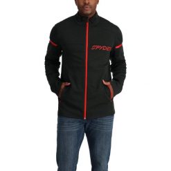 Bluza polarowa męska Spyder Speed Fleece. Czarne bluzy męskie Spyder, m, bez wzorów, z polaru, bez kaptura, narciarskie. Za 732.00 zł.