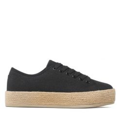 Espadryle Jenny Fairy. Czarne espadryle damskie Jenny Fairy, bez wzorów, bez obcasa, bez zapięcia. Za 59.99 zł.