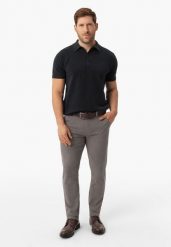 Bawełniane spodnie R-OLAF. Brązowe spodnie materiałowe męskie Volcano, m, bez wzorów, z bawełny, klasyczne. Za 179.99 zł.