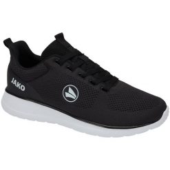Buty damskie do biegania Jako Team Mesh. Czarne obuwie sportowe damskie Jako, bez wzorów, z materiału, do biegania. Za 184.00 zł.