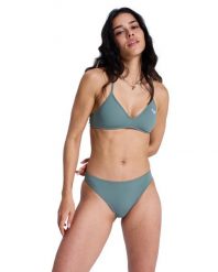 Majtki bikini o średnim kryciu dla Kobiety SOLID ESSENTIALS Zielony. Zielone bikini damskie Roxy, s, bez wzorów. Za 109.99 zł.