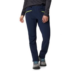 Spodnie Męskie Columbia Peak Pursuit Softshell. Niebieskie spodnie sportowe męskie Columbia, na lato, m, bez wzorów, z softshellu, trekkingowe. Za 255.99 zł.