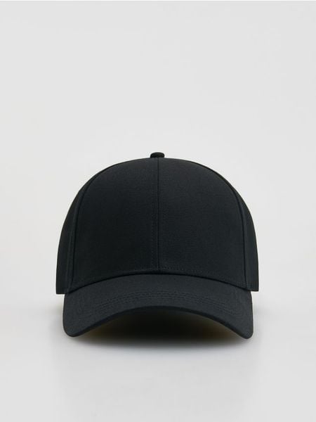 Czapka baseball - czarny. Czarne czapki i kapelusze męskie Reserved, bez wzorów. Za 49.99 zł.
