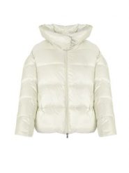 Pinko Kurtka "Giza" | 1G16CJ Y762 | Kobieta | Biały. Białe kurtki damskie Pinko, bez wzorów, z poliamidu, z kapturem. W wyprzedaży za 849.00 zł.