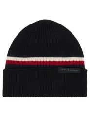 Tommy Hilfiger Czapka AM0AM14534 Czarny. Czarne rękawiczki męskie Tommy Hilfiger, na zimę, bez wzorów, z wełny. Za 209.99 zł.