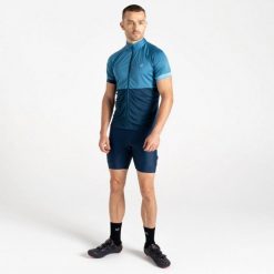 Protraction III męska koszulka rowerowa. Niebieskie koszulki sportowe męskie Dare 2b, m, bez wzorów, bez kołnierzyka, bez ramiączek. W wyprzedaży za 120.90 zł.