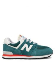 New Balance Sneakersy GC574VPG Zielony. Zielone buty sportowe dziewczęce New Balance, bez wzorów, ze skóry, bez zapięcia. Za 299.99 zł.